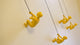 Climbing Man Position #3 Wall Art, Set of 4, Yellow