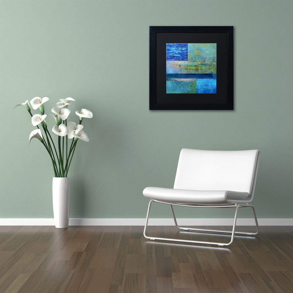 Michelle Calkins 'Essence of Blue' Matted Framed Art, 11x11