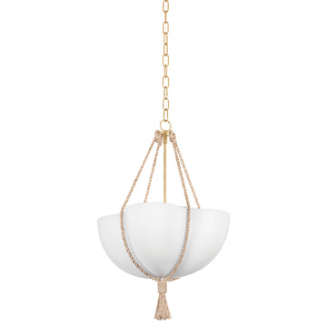 Hudson Valley Lighting Amberley Pendant, Vintage Gold Leaf