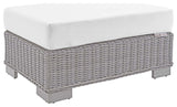 Conway Sunbrella Outdoor Patio Wicker Rattan Ottoman