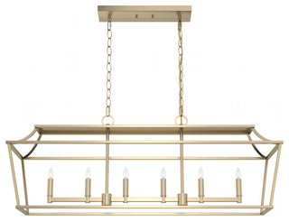 Hunter Laurel Ridge Alturas Gold 6 Light Linear Chandelier Ceiling Light