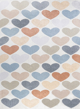 Dila Modern Hearts Machine-Washable Area Rug, 4 X 6