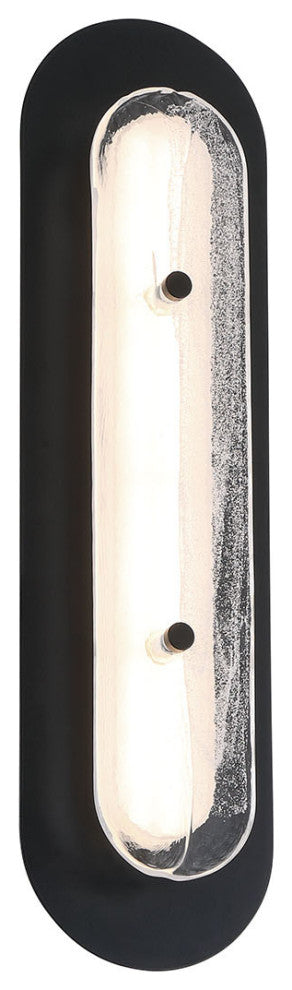 Tramore, Outdoor, 22", Powder Coat Black, Silver Glass