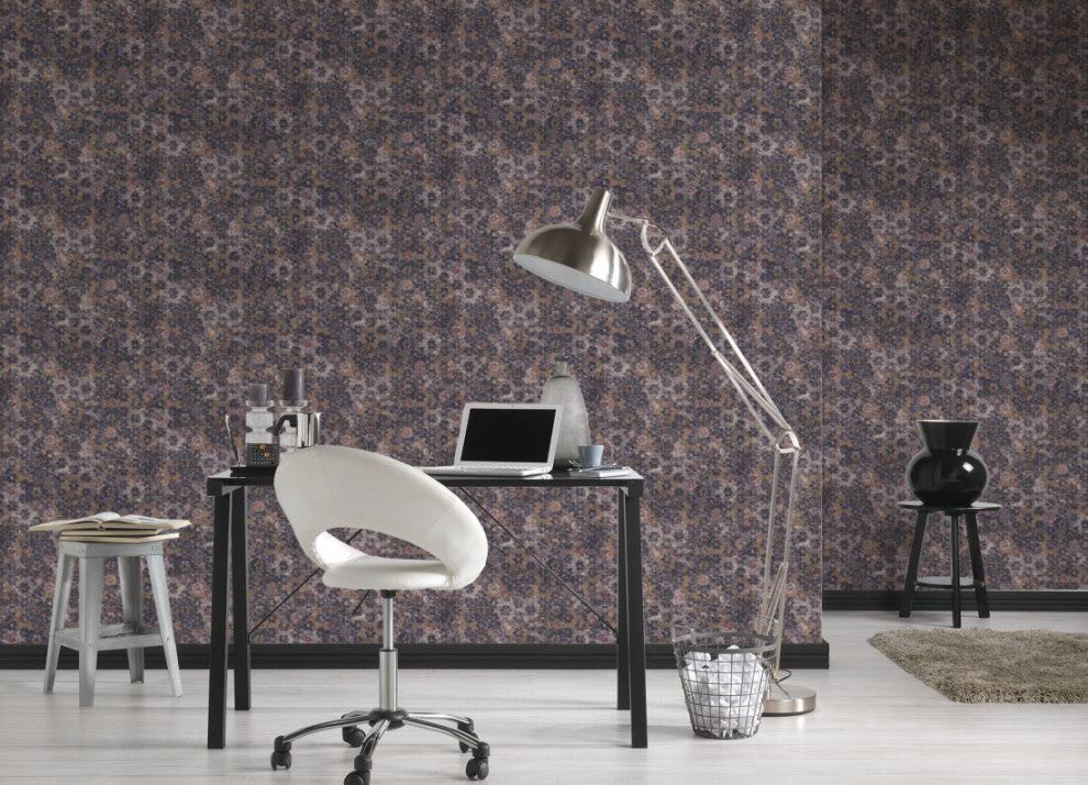 Mosaic Textured Wallpaper Featuring Flower Petals, 373914