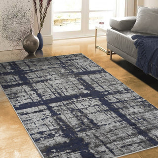 Allstar Rugs Modern and Contemporary Rectangular Accent Rug, Gray, 8'x10'
