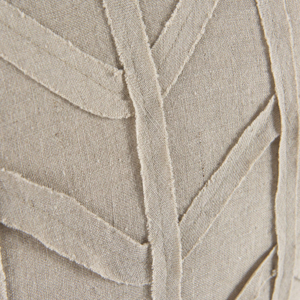 Mercana "Ivivva" 20x20 Beige Fabric Textured Decorative Pillow Cover