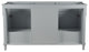 60" Double Vanity, Light Gray With White Carrara Marble Top