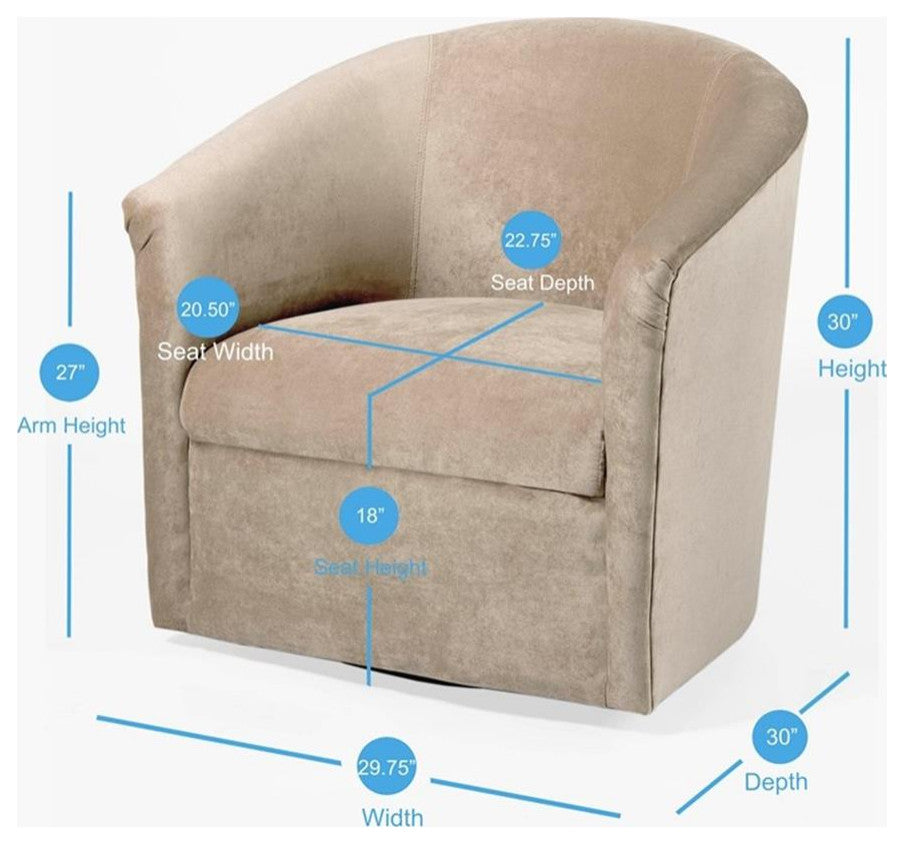 Comfort Pointe Elizabeth Sand Swivel Chair