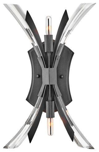 Fredrick Ramond Vida Medium Two Light Sconce, Brushed Graphite