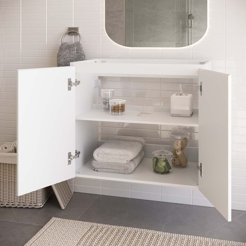 Vitality 30" Wall-Mount Bathroom Vanity, White