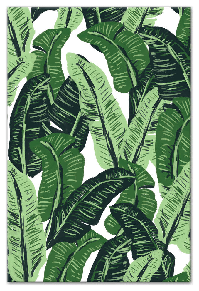 Green Palm Leaves 20x30 Canvas Wall Art