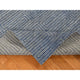 Blue, Silk With Wool, Maze Design, Hand Knotted Rug, 8'x10'