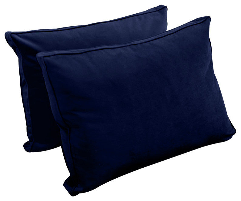 STYLE V1 Full Velvet Pipe Trim Indoor Daybed Bolster Pillow |COVER ONLY| AD373