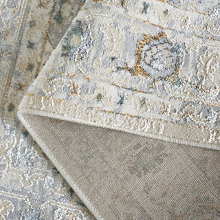 Safavieh Alenia Collection ALN117 Rug, Grey/Beige Gold, 6'7" Square