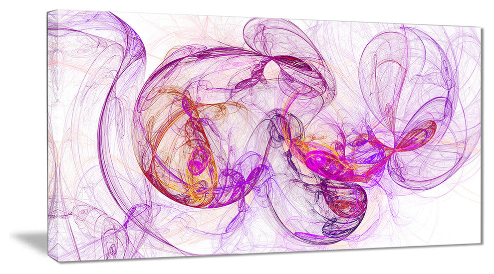 "Billowing Smoke Magenta" Abstract Digital Art Canvas Print