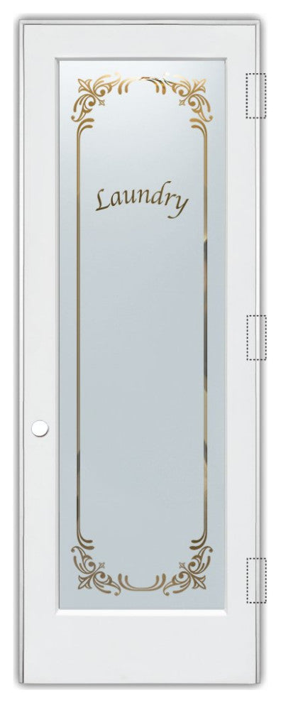 Laundry Door - Lenora - Primed - 32" x 84" - Knob on Left - Push Open