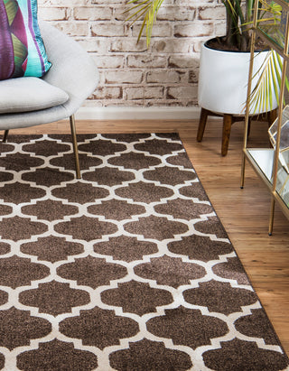 Unique Loom Brown Philadelphia Trellis 7'x10' Area Rug