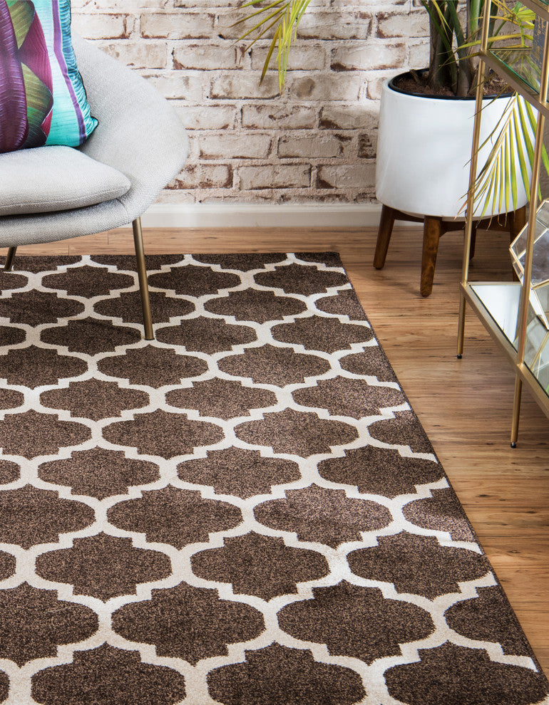 Unique Loom Brown Philadelphia Trellis 7'x10' Area Rug