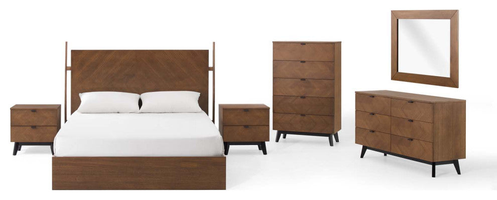 Kali 6-Piece Bedroom Set Walnut