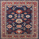 Ahgly Company Indoor Square Mid-Century Modern Area Rugs, 3' Square