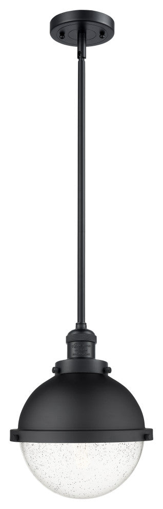 Innovations 201S-BK-HFS-84-BK-LED 1 Light 9" Mini Pendant, Matte Black