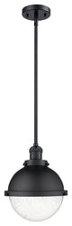 Innovations 201S-BK-HFS-84-BK-LED 1 Light 9" Mini Pendant, Matte Black