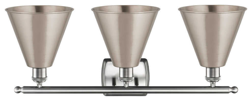 Ballston Cone Bath Vanity Light, Brushed Satin Nickel, Brushed Satin Nickel
