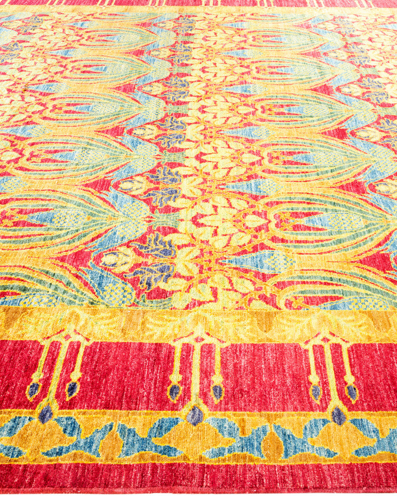Sinha One-of-a-Kind Hand-Knotted Area Rug Purple, 9'0"x11'7"