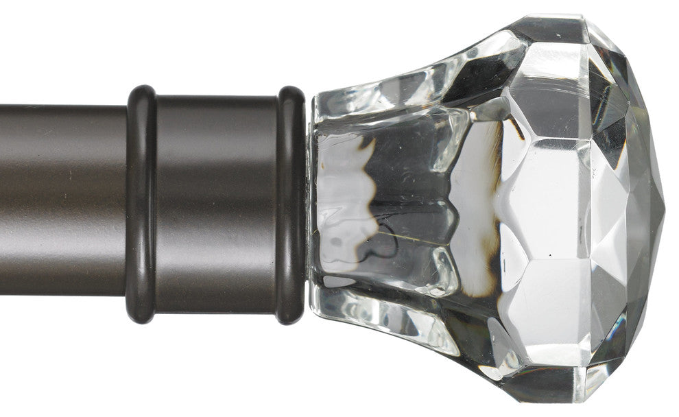 Digital Non-Telescoping Curtain Rod, Oil Rubbed Bronze, 96''