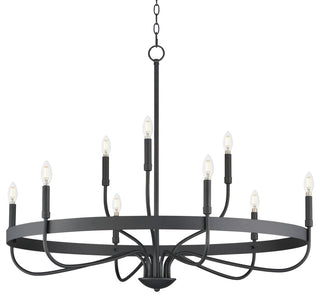Maxim 14499 Frankie 9 Light 40"W Taper Candle Style Chandelier - Black