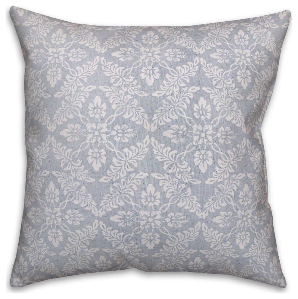 Medallion Blues 18x18 Spun Poly Pillow