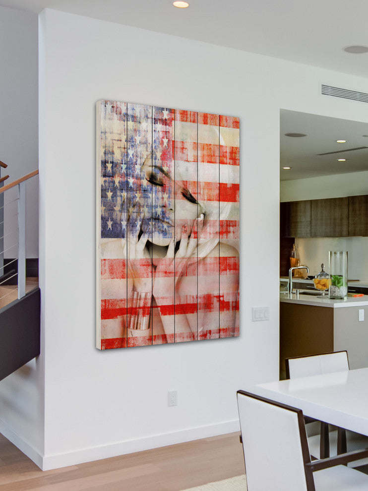 "State Dreams" Print on White Wood, 40"x60"