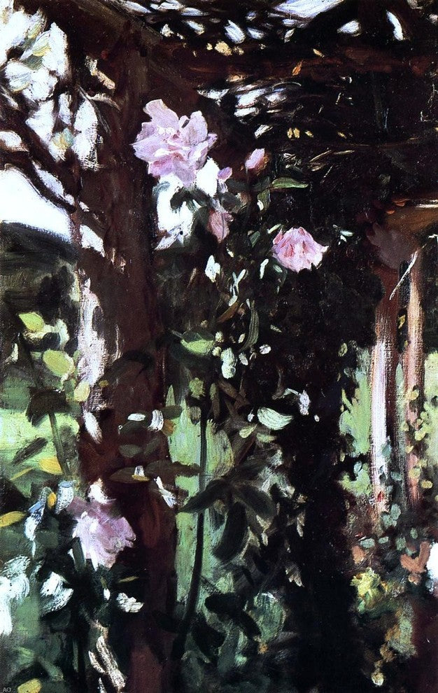 John Singer Sargent A Rose Trellis Wrapped Canvas, 18"x27"