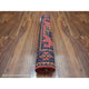 Coral Red Hand Knotted Afghan Ersari, Elephant Feet Design Wool Rug, 2'1" x 3'5"