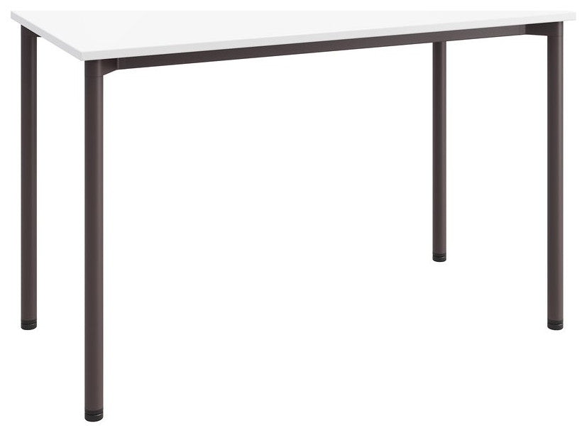 Olio Designs Spright Wood Top Work Table Desk in White and Black Coffee
