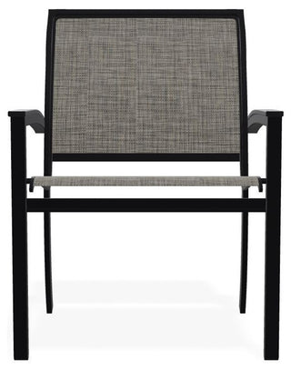 Bazza Sling Stackable Outdoor Dining Chair, Storm/Black