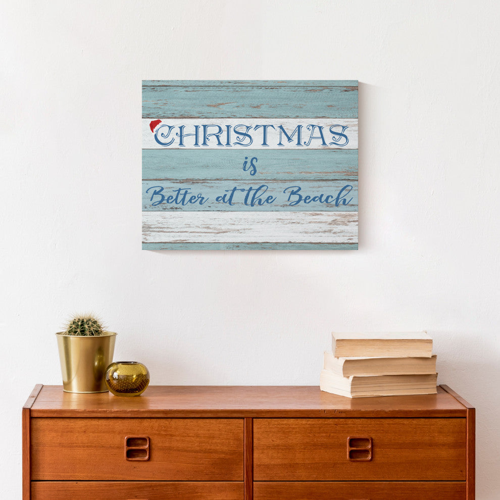 Christmas is Better at the Beach 11x14 Canvas Wall Art