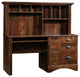 Spacious Desk, Sliding Keyboard Tray & Hutch With Several Shelves, Curado Cherry