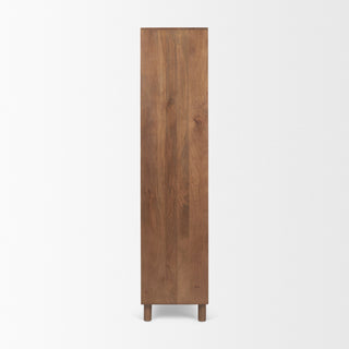 Astrid 36.0L x 17.0W x 70.0H Medium Brown Solid Wood Armoire