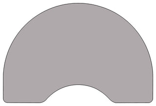 48''Wx96''L Kidney Gray Thermal Laminate Activity Table