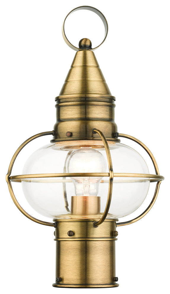 Antique Brass Nautical, Farmhouse, Bohemian, Colonial, Outdoor Post Top Lantern