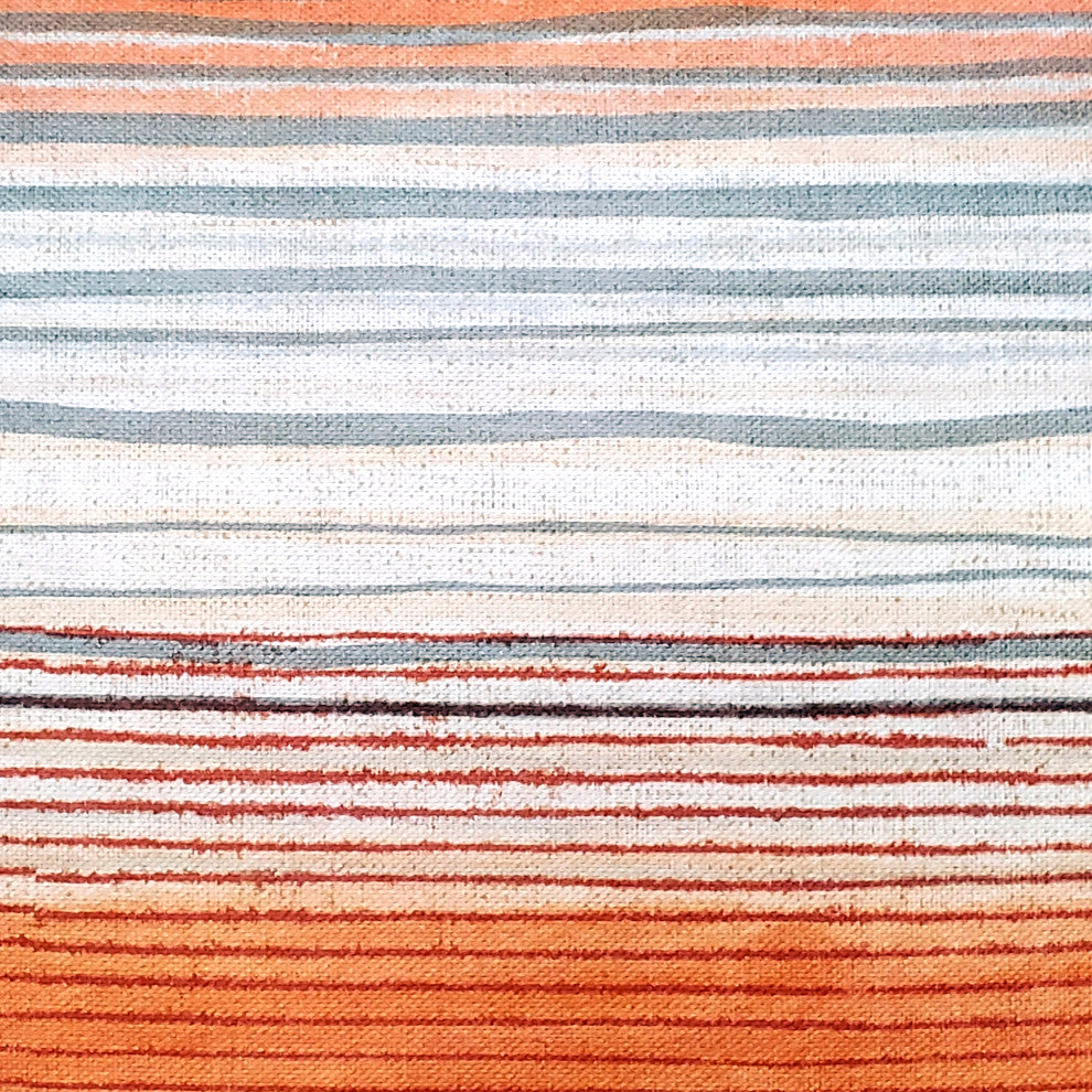 Sedona Stripes Orange Throw Pillow 20x20, with Polyfill Insert