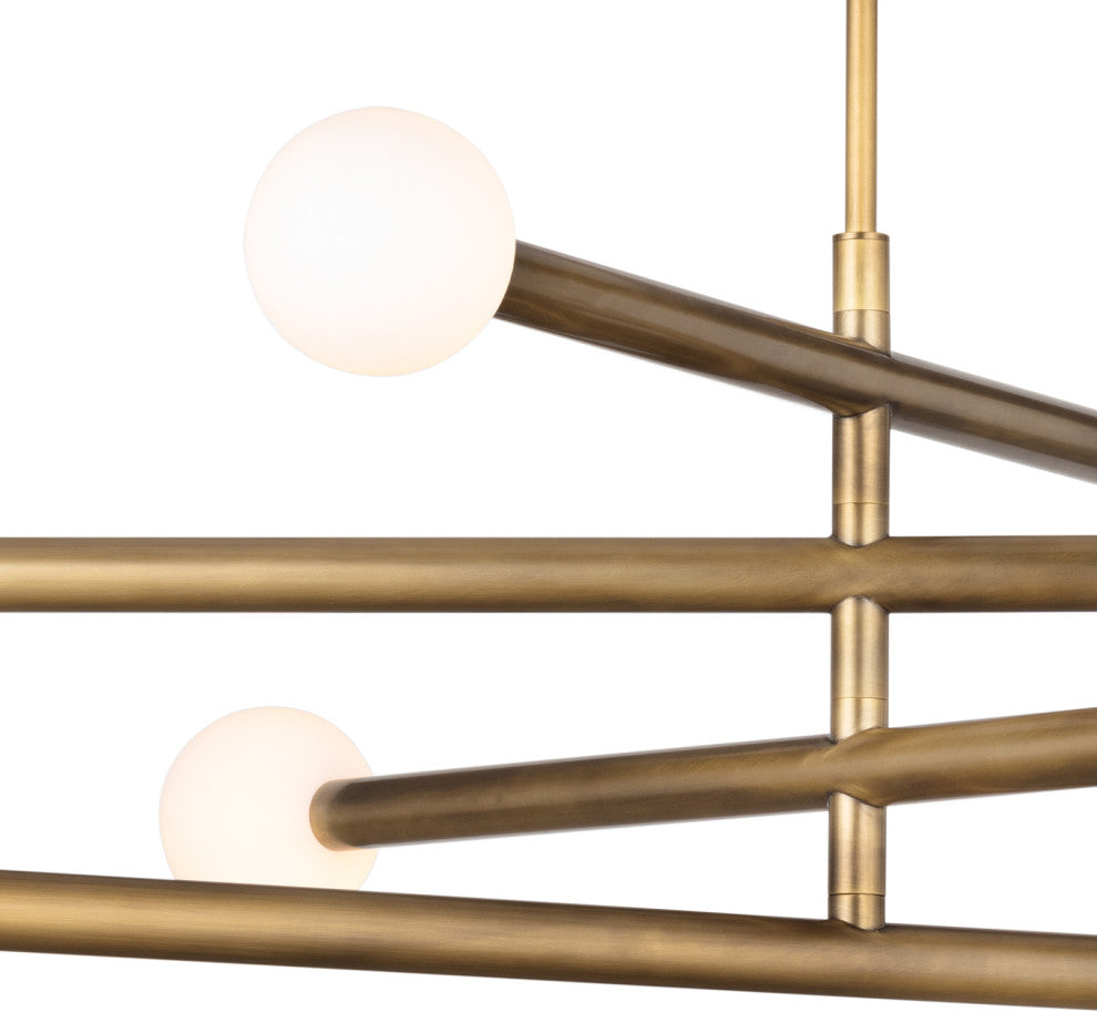 Beaubien Chandelier, Natural Brass