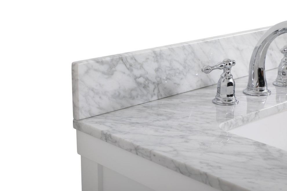 Home Living 22" Farmhouse White-Light Bathroom Vanity