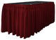 LA Linen Polyester Poplin Table Skirt, Burgundy, 252"x29"