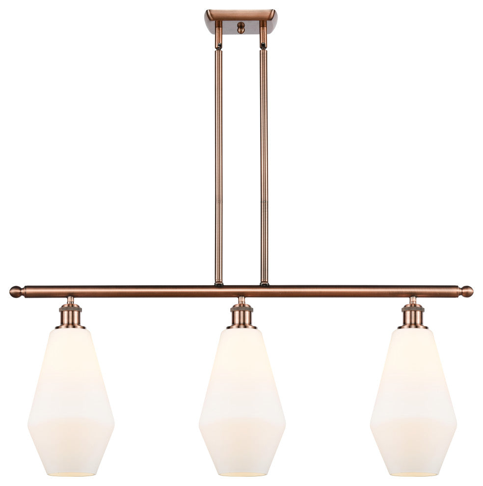 Innovations 516-3I-AC-G651-7-LED 3-Light Island Light, Antique Copper