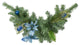 Unlit Peacock Decorated Swag 69 Tips, 24"
