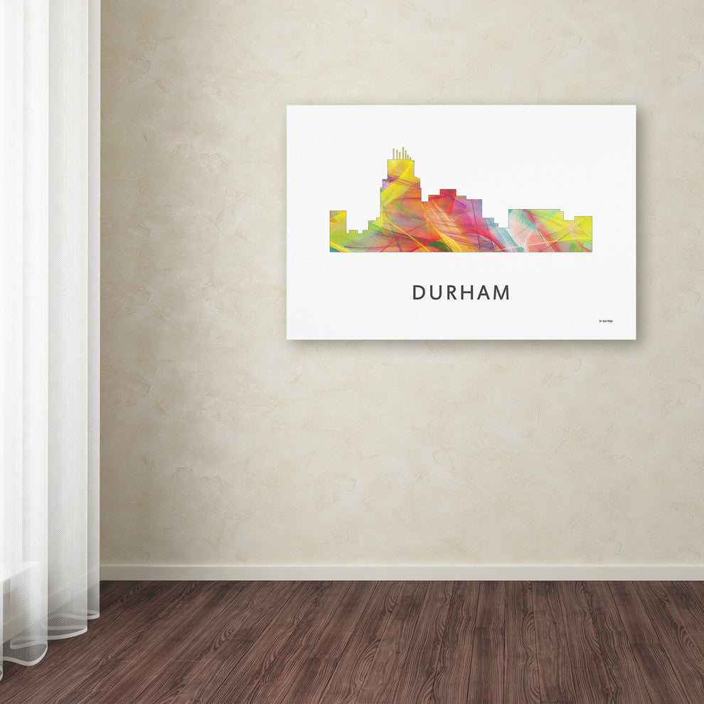 ''Durham North Carolina Skyline Wb-1'' Canvas Art, 19x12