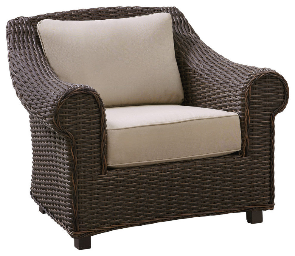 Martha Stewart Cedarstone 4-Piece Outdoor Conversation Set, Dark Brown