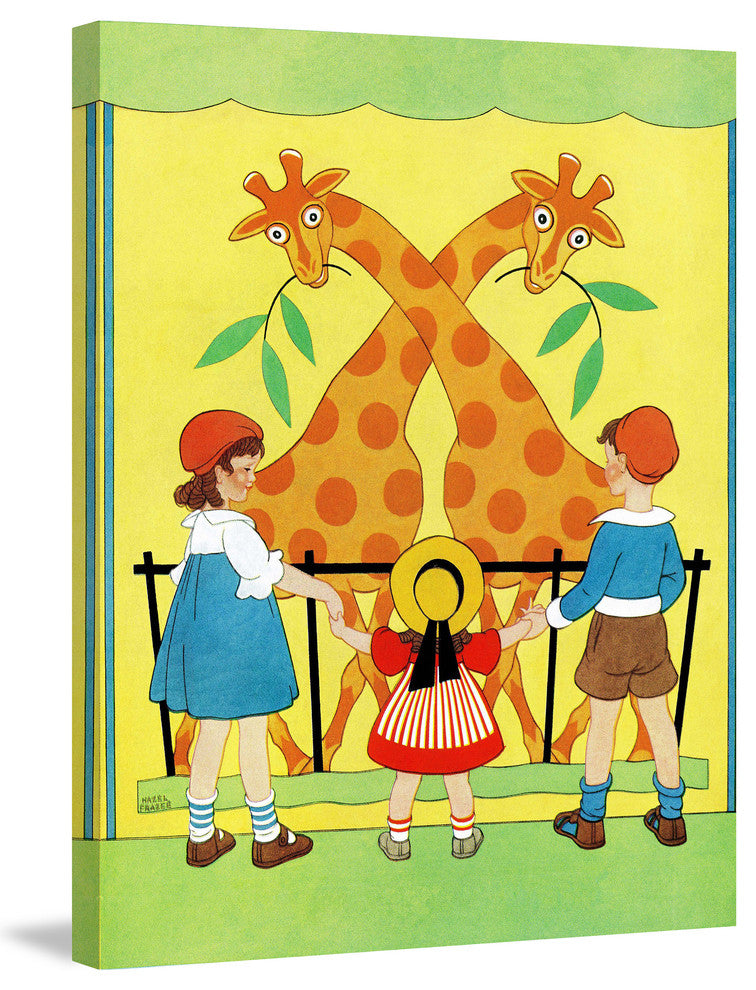 "Giraffes" Painting Print on Canvas by Curtis